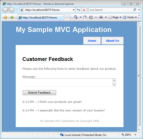 Customer Feedback Website