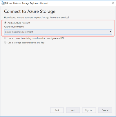 Ansluta till Azure Storage