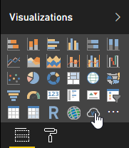 Word Cloud-ikon i visualiseringspanelen