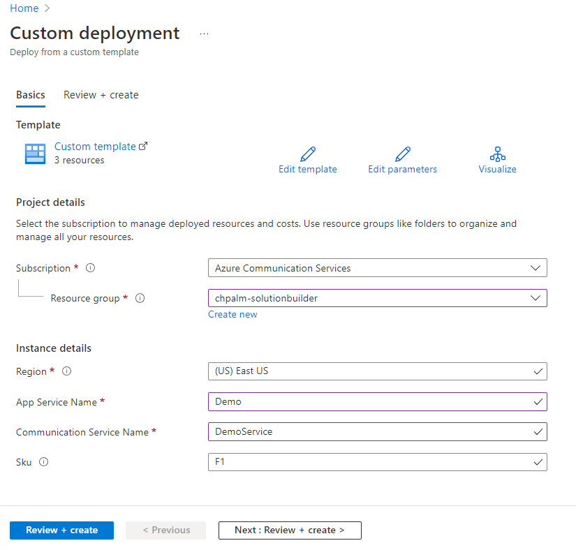 Skärmbild av armmallen Sample builder.