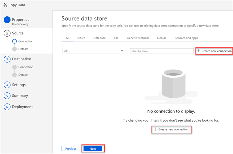 Fönstret Kopiera data 