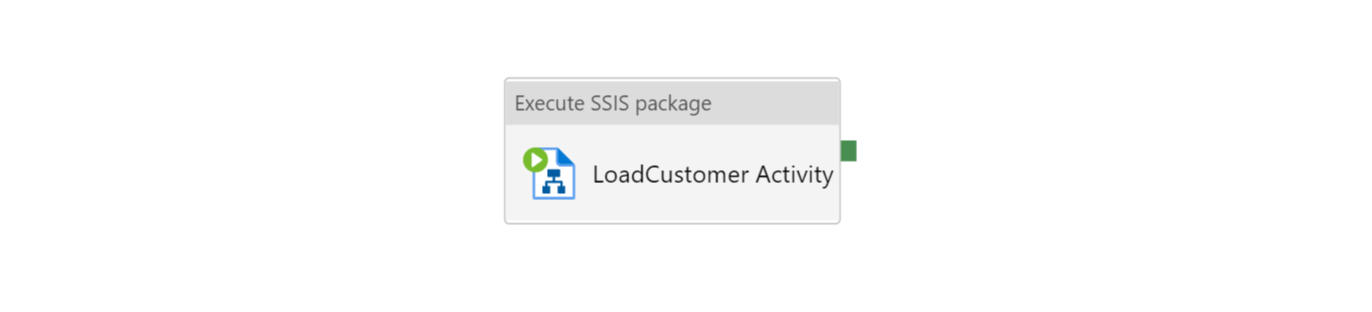 Skärmbild av aktiviteten Execute SSIS Package (Kör SSIS-paket).