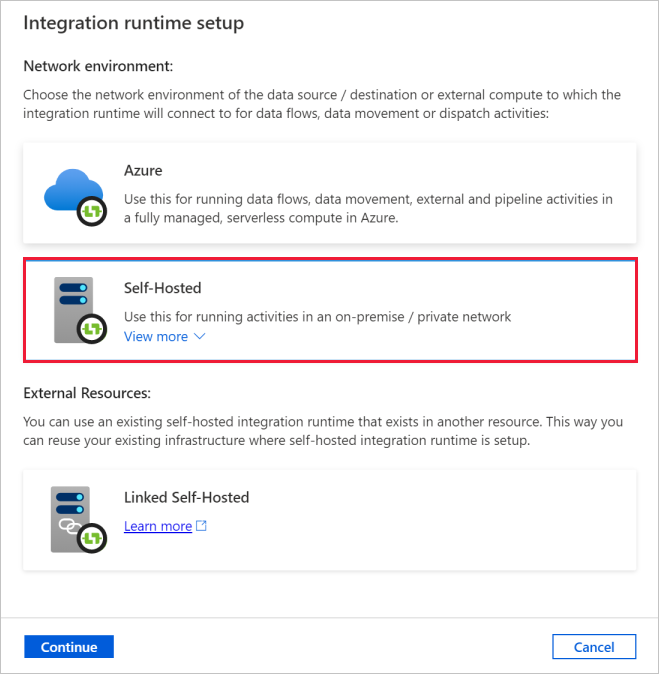 Skapa integration runtime