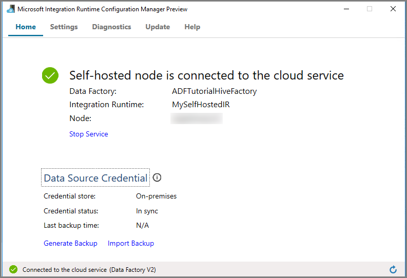 Node is connected (Noden är ansluten)