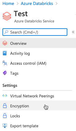 Krypteringsalternativ för Azure Databricks