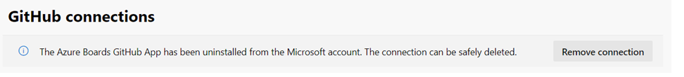 Skärmbild av avinstallerad GitHub-app för Azure Boards.