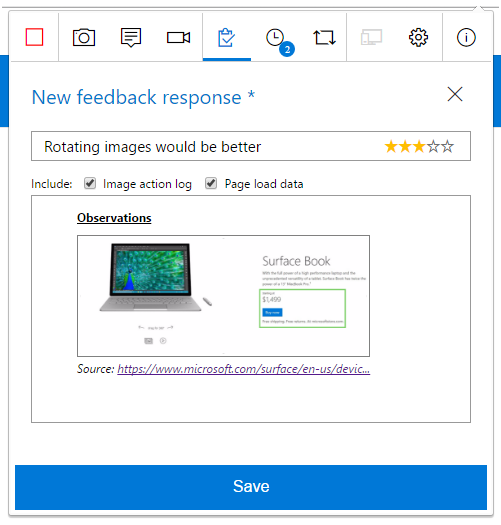 XT Provide Feedback Flow