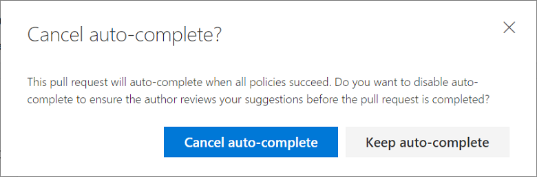 Cancel auto-complete dialog