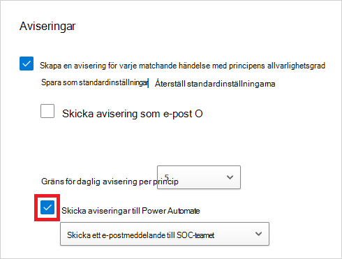 Aktivera Power Automate i principen.