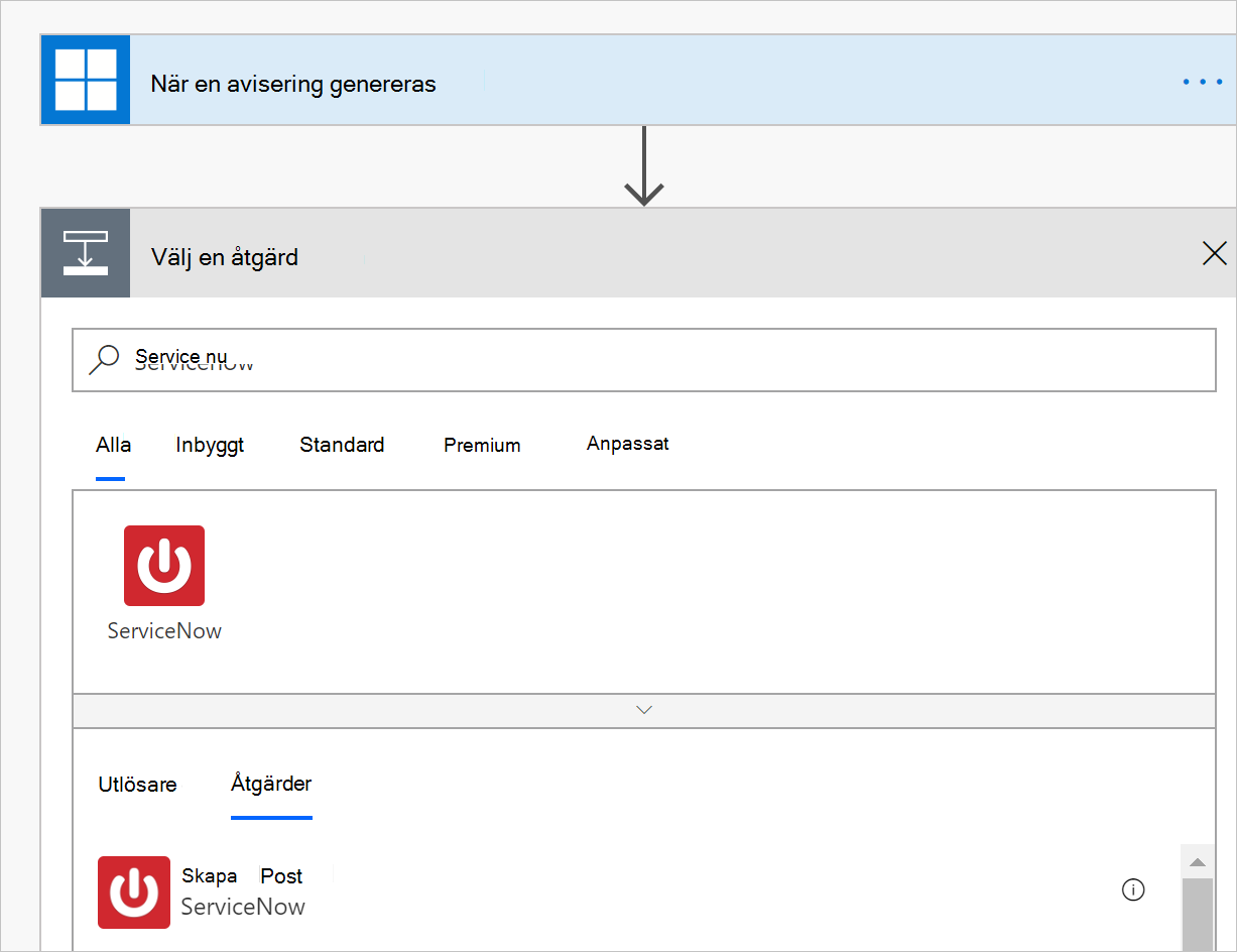 Power Automate-arbetsflöde.