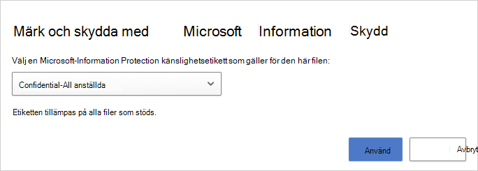 Känslighetsetikett för skydd.