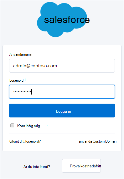 Salesforce-inloggning.