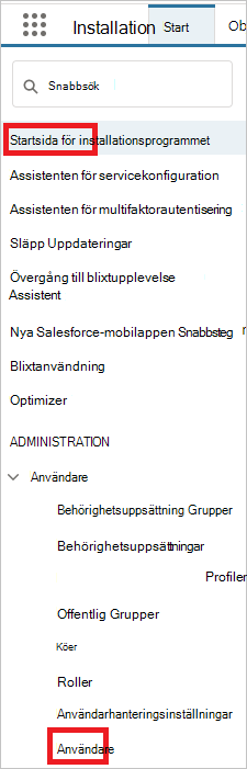 Salesforce-menyanvändare.