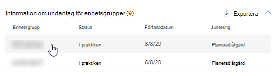 Visar hur du väljer en specifik enhetsgrupp.