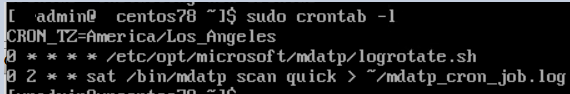 Skärmbild av linux mdatp-sidan.