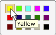 Färgväljare med gult markerat.