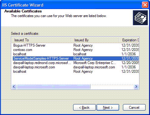 IIS Certificate Wizard