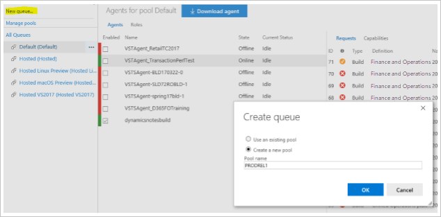 VSTS agent queue.