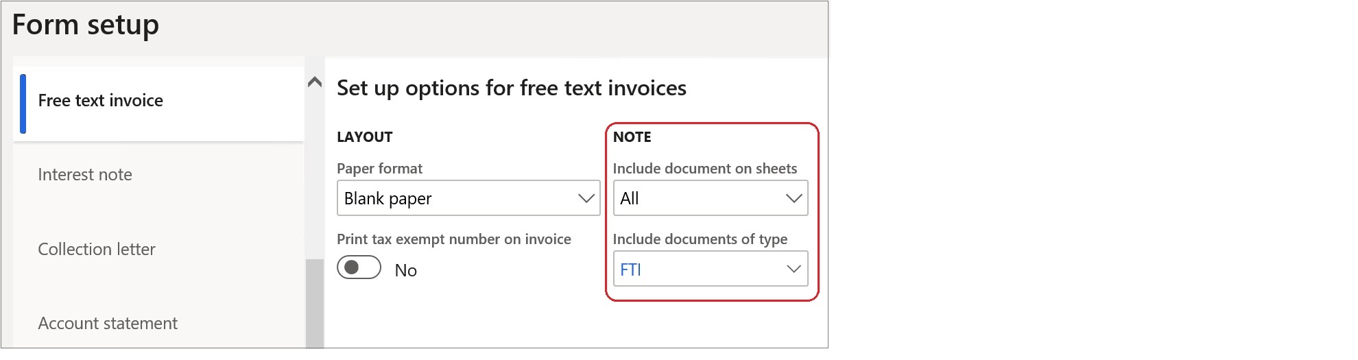 Setup of forms.