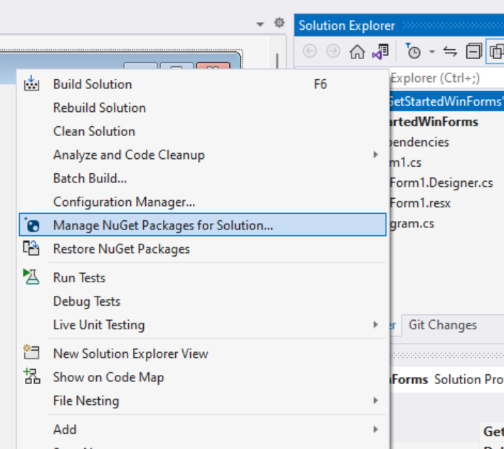 Manage NuGet Packages for Solution