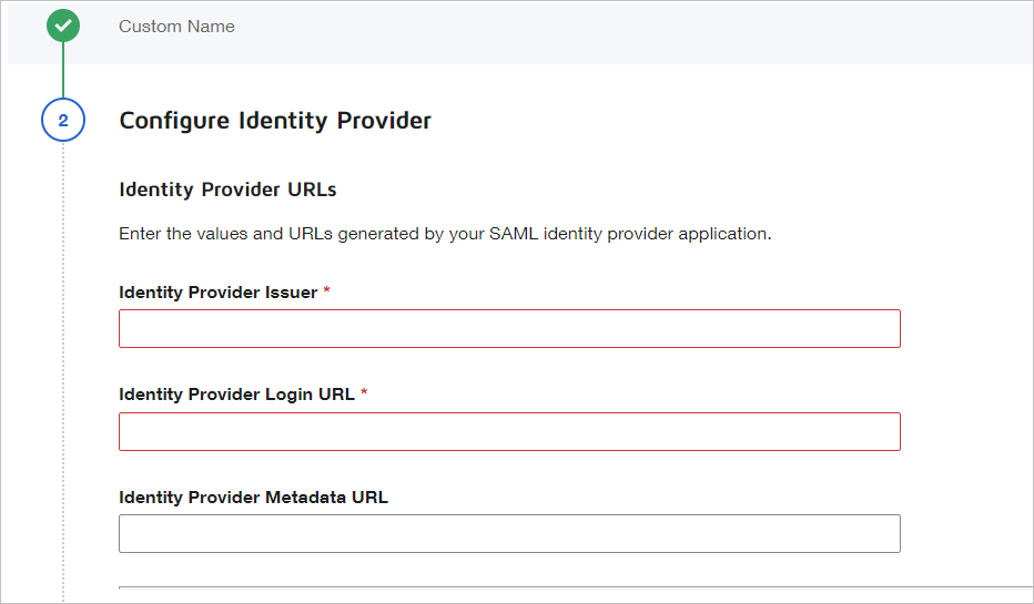 Skärmbild av urls_Identity_provider.