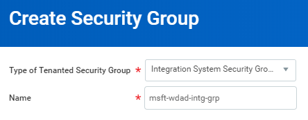 Skärmbild av CreateSecurity Group.