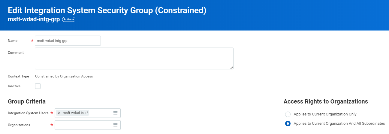 Skärmbild av Redigera säkerhetsgrupp.