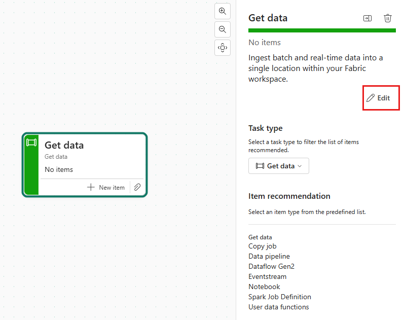 Skärmbild som visar hur du redigerar information om en uppgift.