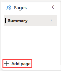 Skärmbild av att lägga till en sida i en realtidsinstrumentpanel i Realtidsinformation i Microsoft Fabric.