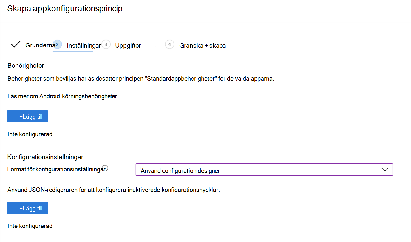 Skapa en VPN-princip för appkonfiguration i Microsoft Intune med hjälp av Configuration Designer – exempel.