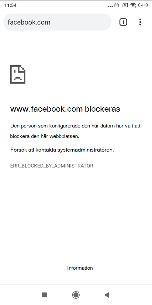 Blockerad URL