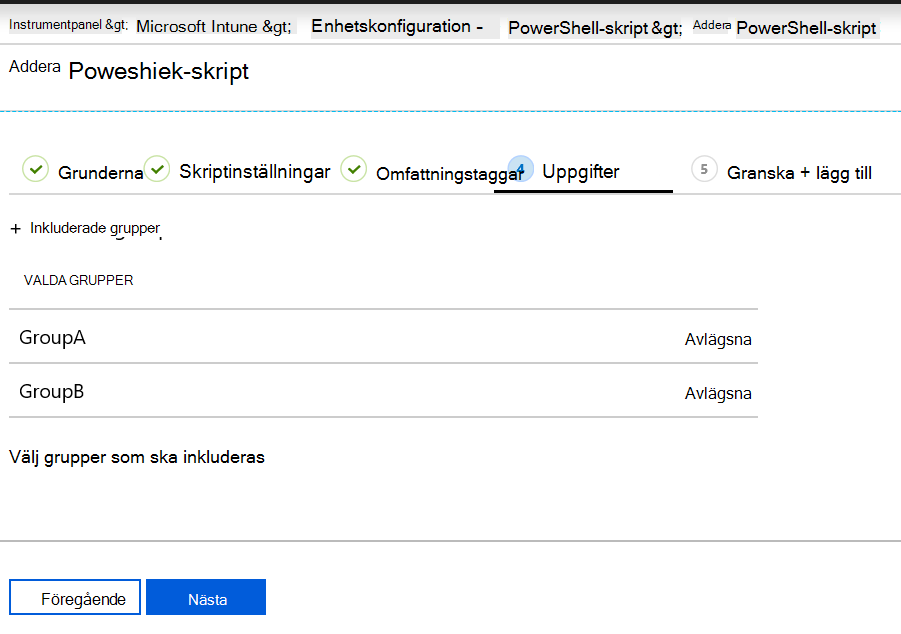 Tilldela eller distribuera PowerShell-skript till enhetsgrupper i Microsoft Intune