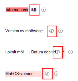 Skärmbild som visar Knappbeskrivning för Copilot-frågor för alla inställningar i inställningskatalogen i Microsoft Intune och Intune administrationscenter.