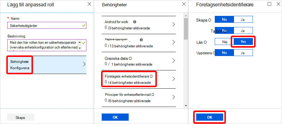 Ange läsvärde för företagsenhetsidentifierare.