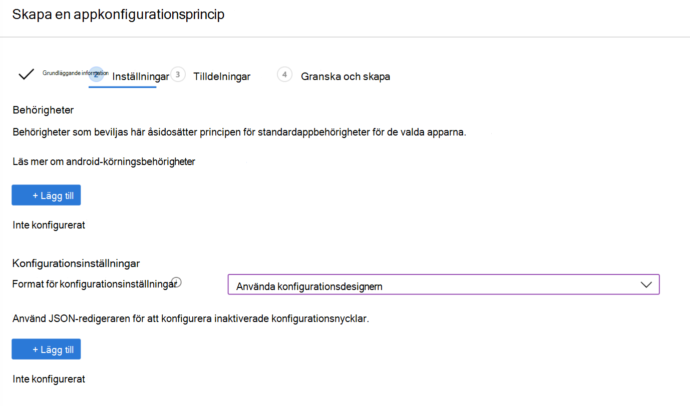 Skapa en VPN-princip för appkonfiguration i Microsoft Intune med hjälp av Configuration Designer – exempel.