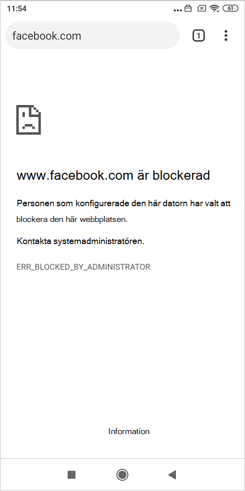 Blockerad URL