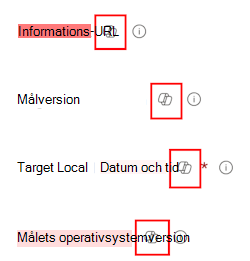 Skärmbild som visar knappbeskrivningar för Copilot-frågor för alla inställningar i inställningskatalogen i Administrationscenter för Microsoft Intune och Intune.