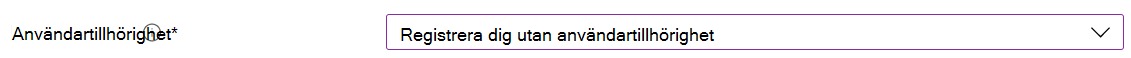 I Intune administrationscenter och Microsoft Intune registrerar du iOS/iPadOS-enheter med hjälp av automatisk enhetsregistrering (ADE). Välj Registrera utan användartillhörighet.