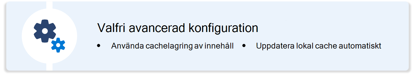 Ett diagram som beskriver hur du använder cachelagring av innehåll och automatisk uppdatering av lokal cacheapp på macOS-enheter med hjälp av Microsoft Intune