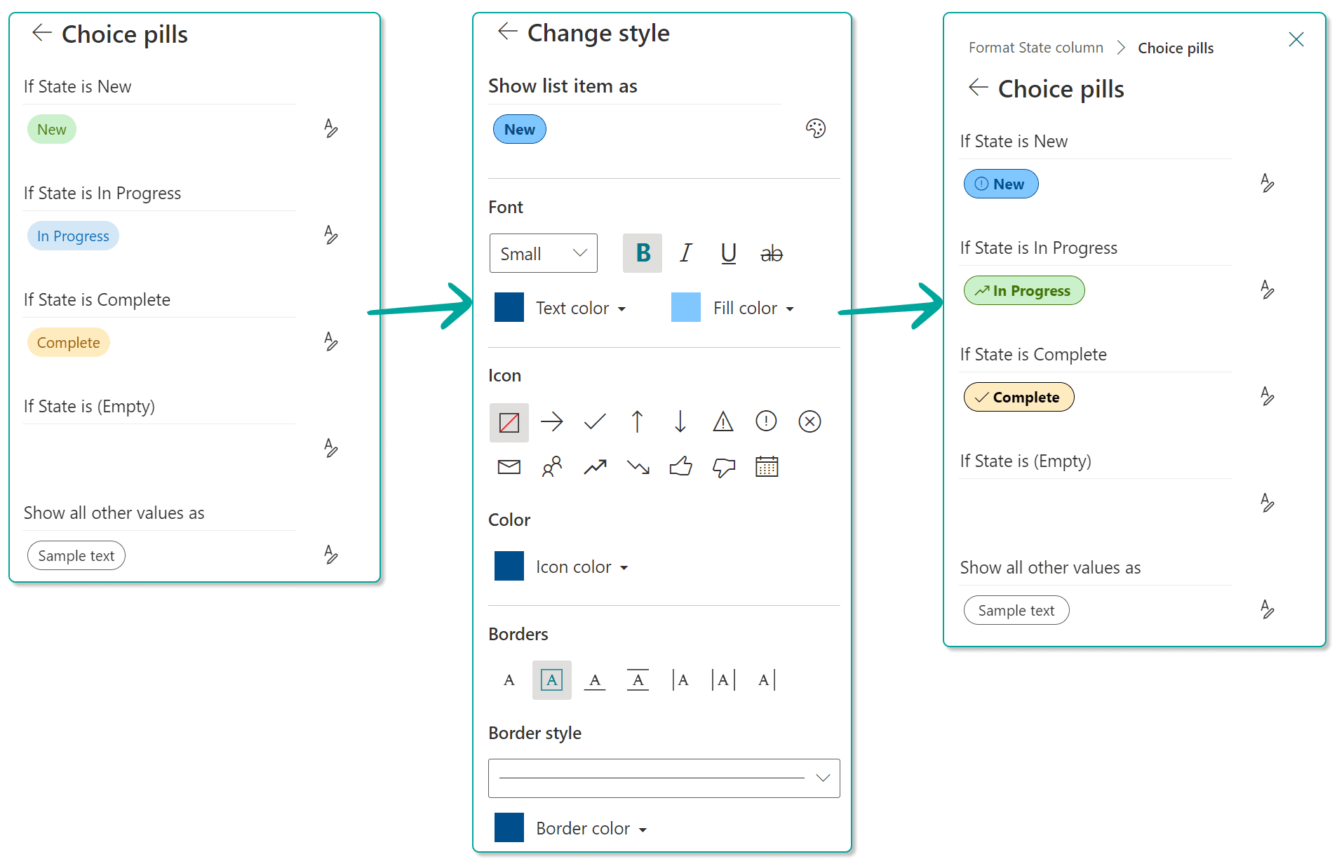 Customizing 'choice pills'