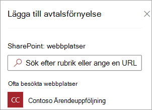 Välj en webbplats.