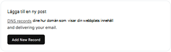 Skärmbild av var du väljer Lägg till för att lägga till en TXT-post för domänverifiering.