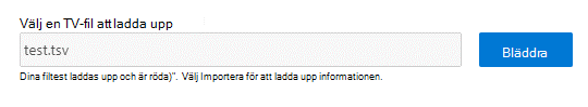 Välj en .tsc-fil som ska laddas upp.