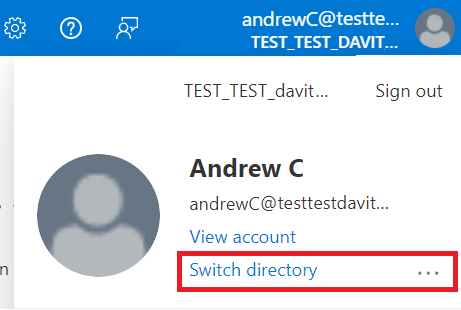 Skärmbild av switch-katalogen.