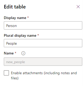 The properties of the new_people virtual table.