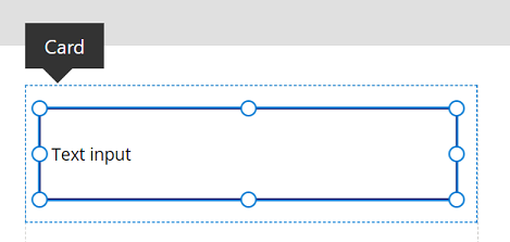 Textinmatning-kontroll i anpassat kort.