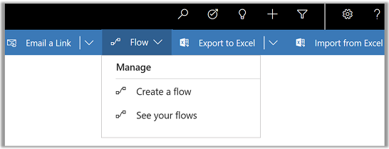 Power Automate-meny.