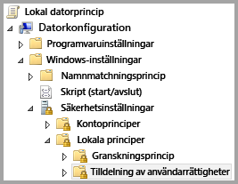 Mappstruktur för lokal datorprincip