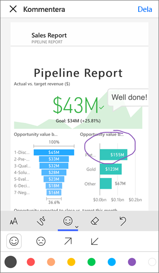 Report with annotations