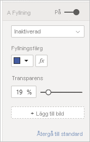 Skärmbild som visar en formaterad knappfyllning med inaktiverad knapp.